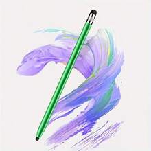 1pc 2-In-1 Stylus Pen - Premium Aluminum Alloy Body, Soft Fiber & Rubber Tip, High-Precision Anti-Scratch Capacitive Pen Compatible With IPad (Mini/Pro/Air), Android Smartphones/Tablets, Galaxy, IOS/Android Smartphones And Tablets