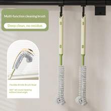 Extendable And Adjustable Handle Cup Brush - 1 Piece, With Extendable Button, Bends 90° For No Dead Angles, Multi-Purpose Long Handle Protects Your Hands, Suitable For Cleaning Blenders, Glasses, Flasks, Kettles, And Other Kitchen Utensils. A Great Gift For Your Wife Or Mother. - Multicolor - View 10