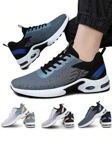 Men's Running Shoes, Athletic Shoes, Casual Athletic Shoes, Jogging Shoes, Tennis Shoes, Gym Outdoor Shoes, Sizes 39-47 - Màu xanh lam - Xem 2