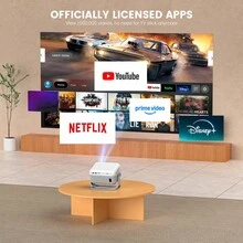 BDQ Netfli-Officially-Licensed Native 1080P 650ANSI 4K Android 13 F10 360° Projector With Auto Keystone Correction Focus Wifi6 BT5.2 Portable Outdoor - 查看 2