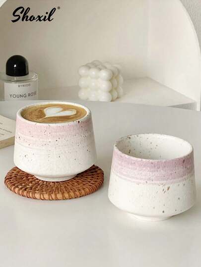 shoxil 1 pieza Taza de cerámica, taza de café expreso, taza de té, accesorios de café, perfecta para dormitorio, sala de estar, té de la tarde, café o uso en hotel