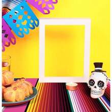 SietDESEO - Juego de 6 manteles mexicanos de plástico de 54 x 108 pulgadas rectangulares desechables de serape mexicano para fiestas de cinco de mayo fiestas de baby shower pícnic fiesta - Paquetede6mantelesmexicanos - Ver 4