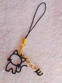 1PC Cat Holding Alloy Letter A-Z Phone Pendant Keychain Bag Lanyard, Suitable For Decorating Various Phone Keychain Bags, Is An Excellent Gift For Valentine's Day, Weddings, Birthdays And Other Festivals - Multicolor - View 21