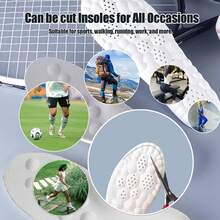 4D Cloud Insoles Shoes Inserts Men Women, Anti-Fatigue, Shock Absorption, Foot Pain Relief.U-Shape Foam Insoles - 灰色 - 查看 4