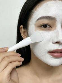 2-In-1 Silicone Face Mask Brush/Spatula - For Applying And Removing Face Masks, Travel Size - White - View 7