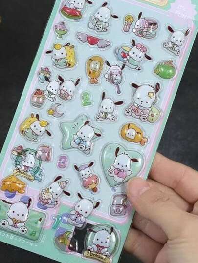 Pegatinas 3D de dibujos animados surtidos, pegatinas DIY divertidas para fundas de teléfonos móviles, pegatinas intercambiables, populares entre los estudiantes. Nota: Pueden ocurrir ligeras variaciones en los detalles del patrón y el color, ya que los artículos se seleccionan al azar.