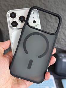 1pc Luxury Matte Soft Armor Shockproof Magnetic Phone Case Compatible With IPhone 17 Pro Max 17 Pro Air 16 15 14 13 Pro Max Plus Wireless Charge Semi-Clear Transparent Bumper Cover