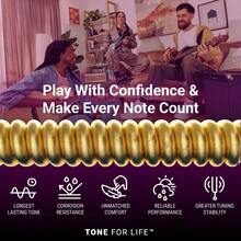 instrumento de cuerdaCuerdas de ra acústica ® Strings de bronce en proporción 80/20 con recubrimiento POLYWEB® calibre mediano .013-.056 - Púrpura - Ver 5