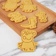 Peppa Pig 小猪佩奇卡通饼干模具，3D家用烘焙饼干研磨器裱花袋DIY烘焙工具，水果造型饼干模具，可爱厨房小工具，卡哇伊生日礼物