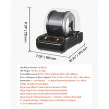 Rock Tumbler, 3 Lb Rock Polishing Machine, Rocks Tumbling Kit With 4-Speed Adjustment, 1–9 Day Timer, PC Sound Reduction Cover & TPU Drum, Direct Drive Motor Rocks Polishing, Quiet Operation - Xem 7