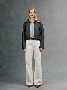 Women's Elegant Minimalist Jacket With Pockets, Suitable For All Seasons - Black - View 6