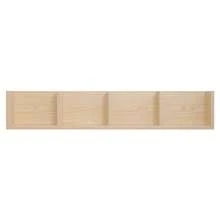 HOMCOM Wall Mount 84 CD / 56 DVD/Blu-Ray/ Media Storage Rack 4 Cubes Wooden Shelf Organizer Unit Bookcase Display, Natural Wood Finish - Yellow - View 7