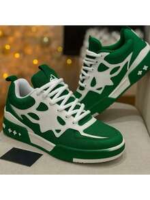 Men's And Women's Skater Casual Comfortable Unisex Sneakers, Sizes 34 To 43 - 綠色 - 查看 9