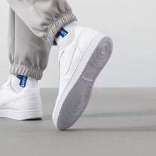 Nike男鞋新款EBERNON LOW復古籃球風低筒運動休閒鞋板鞋AQ1775-100 - 白色 - 查看 5