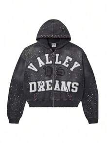 Men's Y2K Couple Zip-Up Hoodie Streetwear Brand Camo Print American Retro Stylish Jacket - YN-04 - 查看 2