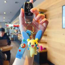 Pokémon Keychain - Cartoon Pikachu Plush Pendant, Car Key Chain Accessory, Creative Cute 3D Bag Charm, Holiday Party Gift - Multicolor - View 11