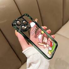 Funda para teléfono compatible con iPhone 17 Air/16e/15/14/13/12/11, Pro, Pro Max, Plus, exquisita artesanía de electrochapado, viene con película para lente para protección contra arañazos y polvo, panel trasero transparente de alta definición - Negro - Ver 5