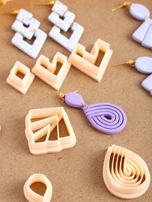 Irregular Geometry Polymer Clay Cutters For Jewelry Making, Geometry Jewelry Clay Tool, Polymer Clay Cutters Set, Clay Earrings Cutters - Clay Cutter - View 6