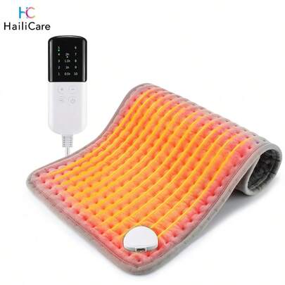 Hailicare 10档多功能加热垫，4种定时选项，双面超柔软法兰绒，可机洗，加热毯，缓解抽筋加热垫