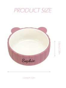1 chiếc bát ăn dặm cho trẻ em bằng sứ, có thể cá nhân hóa tên, kèm vỏ silicon hình gấu, quà tặng cá nhân cho trẻ em. - Nhiều màu - Xem 11