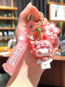 Sanrio New Kuromi Keychain, Cute Cartoon Character Keyring, Bag Charm, Small Gift - Multicolor - View 3