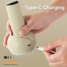 FollowBreak 1pc Rechargeable Electric Heating Massage Device, 3 Stable Modes, 9 Intensity Levels, LCD Display, Portable Handheld Massager, Suitable For Home Use - Multicolor - View 5