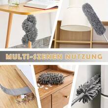 Chổi phủi bụi siêu dài bằng sợi microfiber, cán thép không gỉ có thể kéo dài 111 inch, thích hợp cho quạt trần cao và vệ sinh xe hơi, màu xám, chổi phủi bụi. - 111 inch - Xem 5