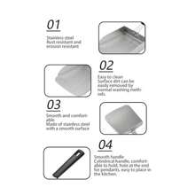 Spatula Stainless Steel French Fry Spatula Scoops for Food Large Griddle Food Scoop Stainless Steel Griddle Food Mover for Burger French Fries - como en la foto - Ver 5