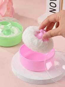 2pcs/1pc Velvet Powder Puff, Powder Puff Box, Hair Salon Cleaning Powder Puff, Talcum Powder Puff Box, Inexpensive, Christmas Gift, Cosmetics, Makeup Tools, Cheap Goods, Gifts, Women Gifts, Christmas Gift - Multicolor - View 6