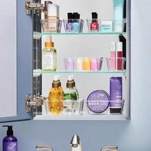 Juego de 37 Organizadores de Cajones de Plástico Transparente + 2 Cepillos de Limpieza - para Tocador de Baño, Maquillaje, Dormitorio, Gadgets de Cocina, Oficina (37 piezas)(default) - Multicolor - Ver 3