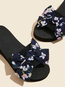 Women's Fashionable Casual Slipper Women Heeled Sandals Comfortable Wedge Heel Soft Bottom Beach Shoes, Anti-Skid Sole Holiday Party Slipper Flip Flops - Multicolor - View 6