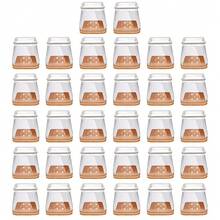 4/20/32pcs Silicone Furniture Leg Pads, 360° Full Wrap Chair Leg Covers, Non-Slip Textured Bottom - Dual-Layer Felt Padded Quiet Protection, Space-Saving, Table & Chair Leg Sleeves, Easy To Clean - Multicolor - View 21