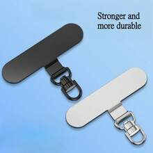 Mobile Phone Grip & Strap Adapter - 360° Rotating Metal Plate With Anti-Scratch Shim, Universal Mount For Phone Cases, Lanyards, Wrist Straps And Charms - Bạc - Xem 4