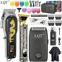 LQT 1/2/4pcs [Haircutting Tools] Professional Men's Haircut Kit, Wireless Beard Trimmer Set, USB Rechargeable Men's Hair Clipper, Portable Electric Shaver, Suitable For Home And Travel Grooming, Father's Day Gift, Men's Christmas Gift, Men's Present - Multicolor - View 1