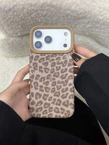 1个时尚仿皮全息豹纹PU手机壳，兼容 17/17Pro/17Pro Max/13/12/14/14 Plus/15/15 Plus/16/16 Plus，保护套 - 彩色 - 查看 1