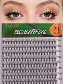 240 pezzi/12 file, ciglie finte individuali da 11-14mm C/CC/D/DD 0,07mm ultra leggere e sottili, ciglie naturali e voluminose, strumenti di makeup per principianti, regalo per donne e ragazze, adatto per uso domestico o da viaggio - nero - Visualizzare 4