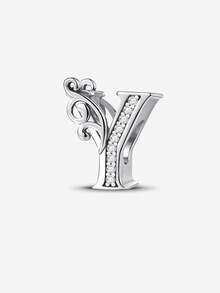 1pc Fashion Vine Inlaid Diamond Letter Beads, Suitable For Women Bracelet, Bangle DIY Jewelry Making And Daily Outfit Matching - Vine Diamond Letters - View 24