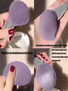 33件套化妆刷套装（含束口袋），包括：粉扑、化妆海绵、腮红刷、粉底刷、眼影刷、轮廓刷、眼影刷、软毛刷 - 淡紫色 - 查看 7