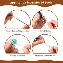 Premium Knitting Needles, Stainless Steel Circular Needles, 2.0mm-5.0mm Sizes, Sewing & Weaving Tools, Suitable For DIY Sweaters, Scarves And Other Handicraft Knitting Projects, Ideal For Knitting Enthusiasts