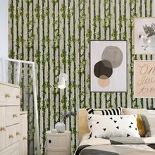 1 Roll Wood Grain & Plant Fiber Pattern Self-Adhesive Wallpaper, Removable, Waterproof, Durable, Applicable For Wall, Cabinet, Furniture Renovation - Green - View 8