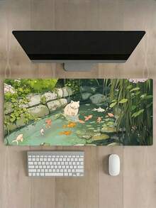 1 tấm lót chuột và mèo hoạt hình cỡ lớn, đế cao su chống trượt, thảm trải bàn siêu lớn hình chữ nhật, phụ kiện bàn làm việc văn phòng, quà tặng cho bạn bè, quà tặng tựu trường cho phụ nữ - Nhiều màu - Xem 5