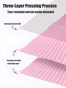 1pc Disposable Pink/Blue Nail Desk Mat, 3-Layer Waterproof Foldable Cleaning Pad, Nail Salon Tissue Paper, Multi-Purpose Beauty, Tattoo, Dental Cleaning Cloth, Waterproof Tablecloth, Nail Art Tools - Multicolor - View 8