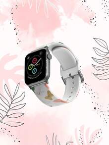 1pc Minimalist Butterfly Pattern TPU Watch Band Compatible With 38/40/41/42/44/45/49mm Ultra/SE/9/10/8/7/6/5/4/3/2/1 - Multicolor - View 2