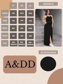 REF: AS1448 Women's Two-Piece Suit, High-Waisted Skirt And Suspender Top With Adjustable Straps, Chic, Elegant And Modern Style, Casual And Sophisticated Look For Spring And Summer, Vibrant Colors, Elegant Women's Suit For Modern Women - 黑色 - 查看 7