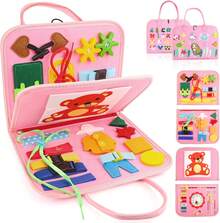 Busy Board Montessori Toys For Toddler Boy Birthday Gifts, Busy Book Sensory Toys For Toddlers, Learning Educational Toddler Travel Activities - 彩色 - 查看 15