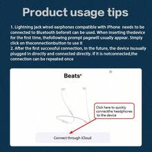 Lightning 接口有线耳机 - 高保真音质，内置麦克风和遥控器，兼容 iPad 和其他带有 Lightning 接口的苹果设备，Lightning 接口入耳式有线耳机，带线控，兼容 14/13/12/11/7/8 Plus/XS，内置遥控器可管理音乐、通话和音量。 - 白色 - 查看 9