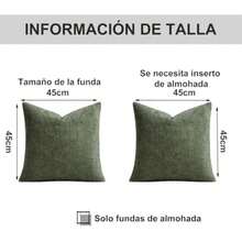 4 Fundas de Cojines Decorativos, Chenille Almohadas Decorativas para Cama, Funda para Cojines de Sala, Cojines Decorativos Sala Modernos para Sala, sofá, Sala de Estar, 45 * 45 cm (Oro Neutro)(Bosque Verde) - Unitalla - Ver 4