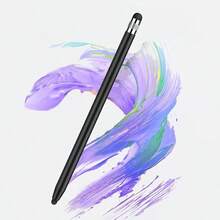 1pc 2-In-1 Stylus Pen - Premium Aluminum Alloy Body, Soft Fiber & Rubber Tip, High-Precision Anti-Scratch Capacitive Pen Compatible With IPad (Mini/Pro/Air), Android Smartphones/Tablets, Galaxy, IOS/Android Smartphones And Tablets
