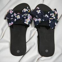 Women's Fashionable Casual Slipper Women Heeled Sandals Comfortable Wedge Heel Soft Bottom Beach Shoes, Anti-Skid Sole Holiday Party Slipper Flip Flops - Multicolor - View 1