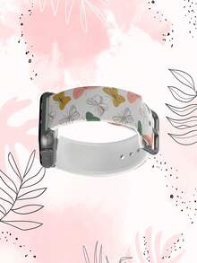 1pc Minimalist Butterfly Pattern TPU Watch Band Compatible With 38/40/41/42/44/45/49mm Ultra/SE/9/10/8/7/6/5/4/3/2/1 - Multicolor - View 4